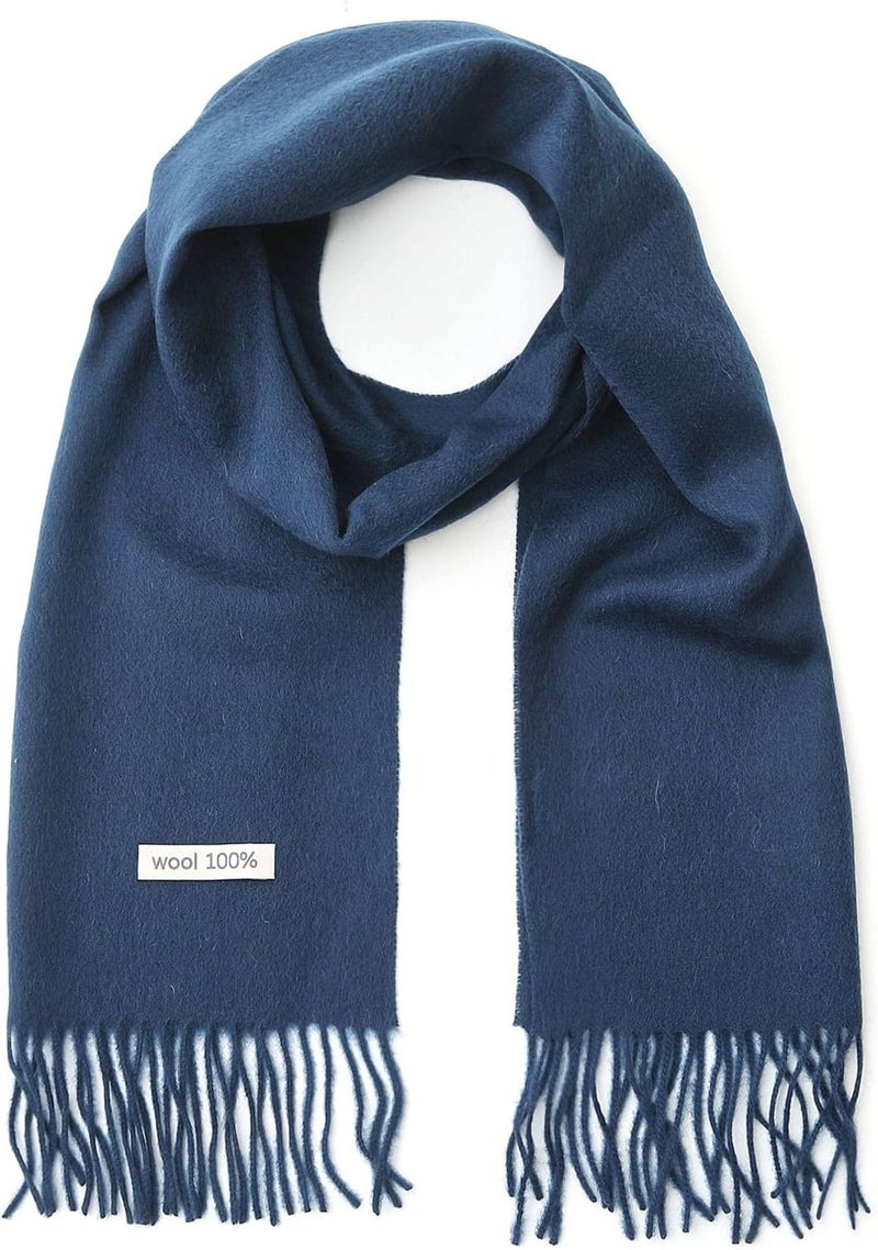 linişte 100% Wool Scarf - Men and Women Winter Warm Soft Luxurious Solid Colors Gift Box - Image 1
